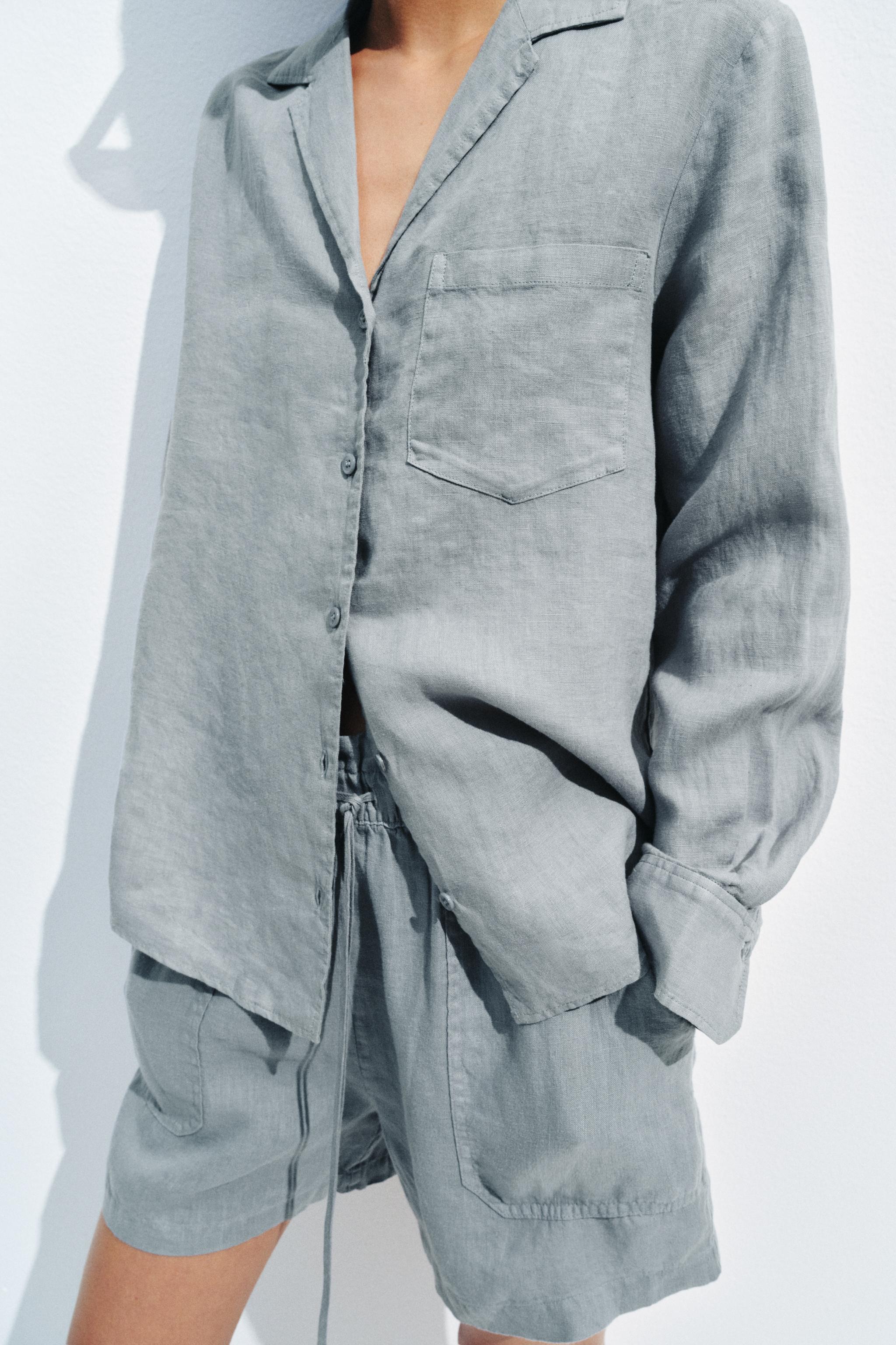 LINEN POCKET SHIRT ZW COLLECTION